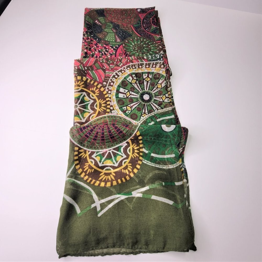 VISCOSE Multicolor Rectangular Scarf - Picture 9 of 9